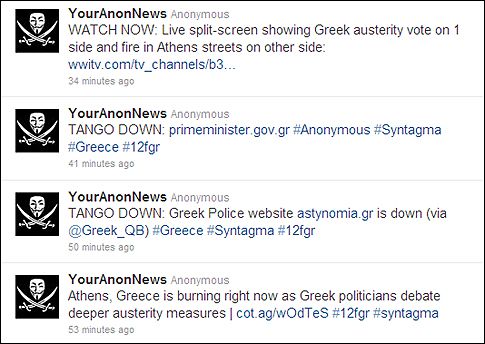 Εκτός λειτουργίας οι δικτυακοί τόποι της αστυνομίας, του πρωθυπουργού και της Βουλής